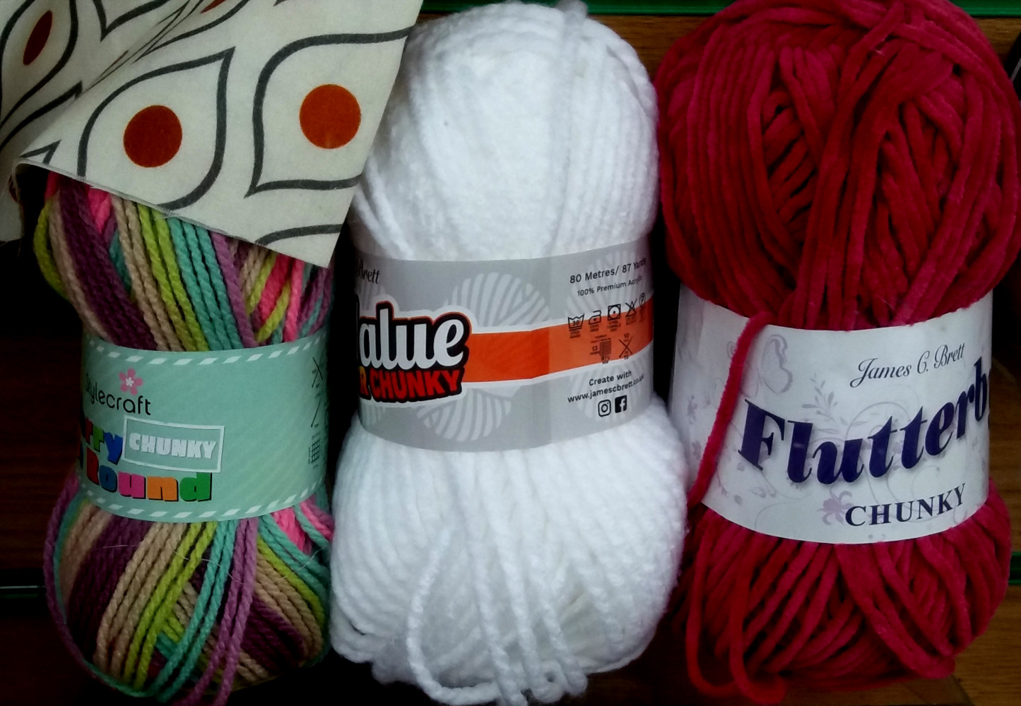 Chunky wool - Stylecraft Value Chunky and James Brett Flutterby