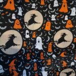 Orange and witch Halloween fabric at Art and Craft Valley Coulsdon